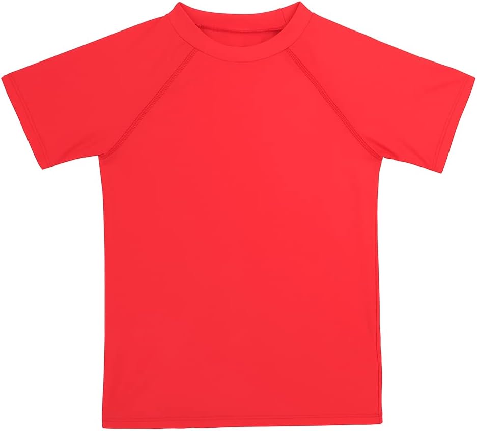 LACOFIA Boys Short Sleeve Rash Vest Kids Sun Protection Swimwear Children Rash Guard Quick Drying