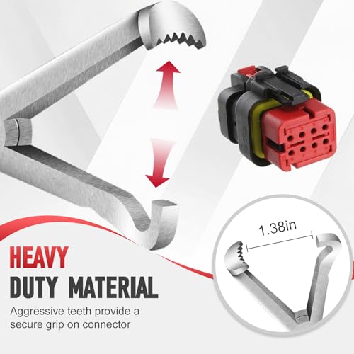 Image of Electrical Disconnect Pliers, 2025 New Connector Separator Tool, Multi-purpose Automotive Terminal Removal Tool, Durable Wire Terminal Tool for Automotive Repair, Universal for Technicians (1 Set)