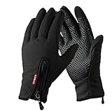 YYGIFT Touch Screen Gloves Outdoor Sports Winter Gloves Wind-stopper for Men Women (Updated Version-Black, S)