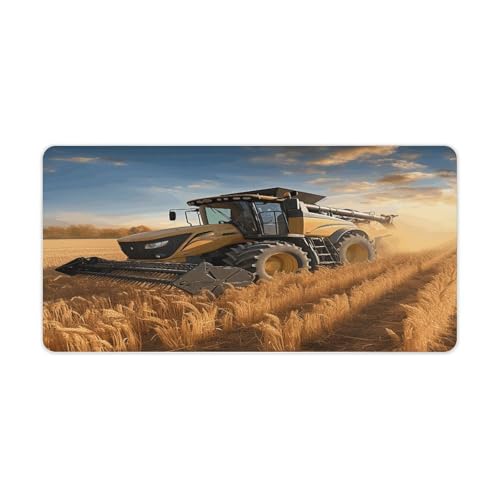 Alfombrilla de escritorio impermeable Farm Tractor Harvest