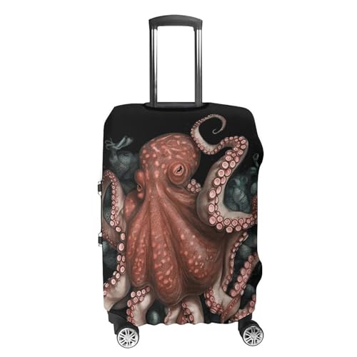 Carry on Luggage Cover Octopus Intertwined Suitcase Covers for Luggages Tsa Approved Travel Luggage Sleeve Protector Elastic Suitcase Protector Anti-Scratch Washable Fits 19-30 Inch Case -M4