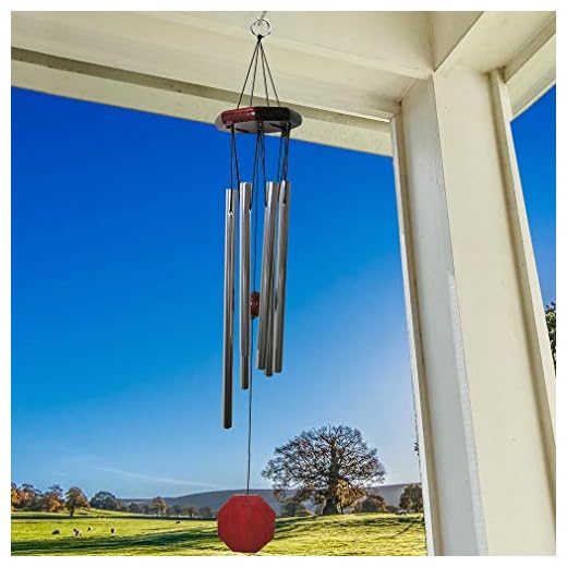 Evelots Wind Chime-Patio/Garden-Metal/Wood-6 Pipes-Relaxing Melody-30 Inch Long