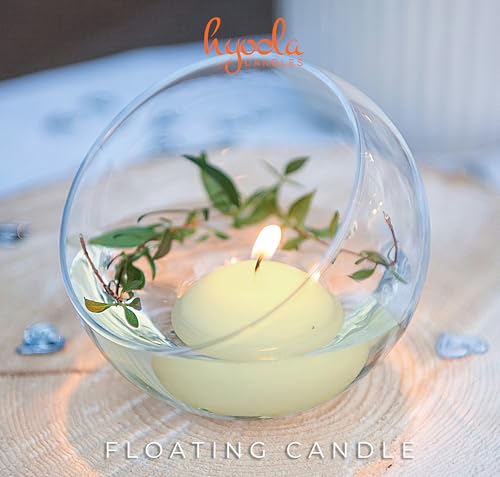 Hyoola Premium Ivory Floating Candles 2 Inch - 4 Hour - 20 Pack - European Made
