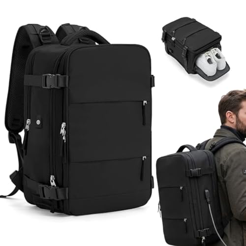 Mochila de Viagem Expansível Grande, Masculina, Feminina, mochila para faculdade,Mochila Executiva Masculina Impermeável Reforçada para Notebook,Casual Esportes Hiking Escola Presente (jADEviC)
