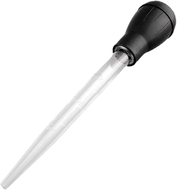 Turkey Baster Barbecue Rubber Head Plastic Pipette Meat Baster Syringe BBQ Drip Tube Black