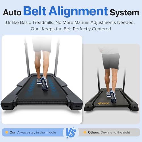 WELLFIT 12% Auto Incline Treadmill, Heavy Duty Treadmill with Adjustable Handle Height, 4HP 10MPH 420 lb Capacity, 18.2'' x 45'' Large Area Treadmills with Pulse Sensor and Bluetooth Player - Image 4