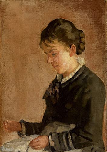 Tableau portrait de Mlle Lina Kyburz par Ferdinand Hodler grand poster mural vintage