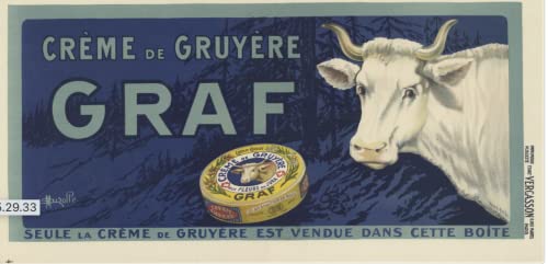 Crème de Gruyère Graf Poster Reproduction 50 x 70 cm on Luxury Paper 300 g High Quality All Sizes Available Contact Us