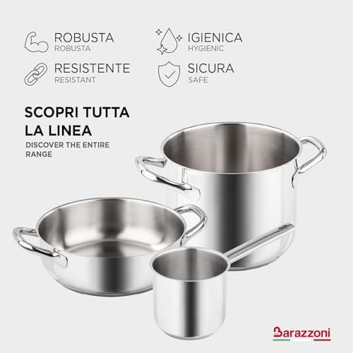Barazzoni Chef Line Kasserolle mit 2 Griffen, Durchmesser 22 cm, 3,8 l – Ansicht 7