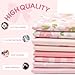 Aubliss 8pcs Fat Quarter Fabric Bundles (100% Cotton - 20'' x 20'') Quilting Cotton Craft Fabric Pre-Cut Squares Sheets for Patchwork Sewing Quilting Crafting(Sweet Pink)