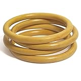Pure Hands Slim & Adorable Pack-of-4 Handmade Wooden Bracelets for Women