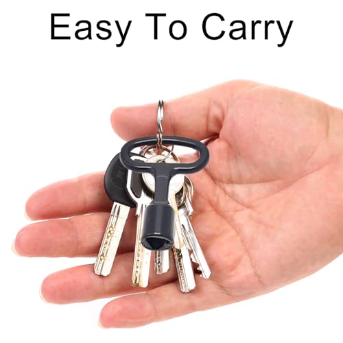 ShiWuYou 2 Stück Dreikantschlüssel, Dreieck Schlüssel, Dreikantschlüssel Mülltonne, Dreikant Wasserhahn Schlüssel, Dreieckschlüssel für Heizkörper Hydranten Mülleimer Zählerkästen Verwendet (Schwarz)