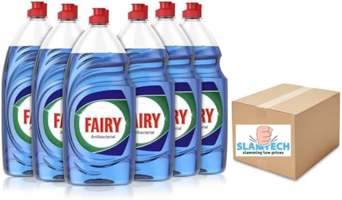 Fairy Platinum Ecalyptus Antibacterial Washing Up Dishwashing Soap Liquid - Lasts 50% Longer - (6x870ml) Sold by Slamtech