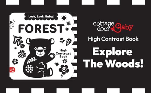 Image of Look, Look, Baby! Forest: Black and White High Contrast Tummy Time Book for Newborns
