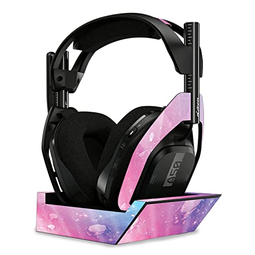 Image of MightySkins Glossy Glitter Skin Compatible with Astro A50 Wireless Headphones + Base Station (Gen 4) - Pink Diamond | Protective, Durable High-Gloss Glitter Finish | Easy to Apply | Made in The USA