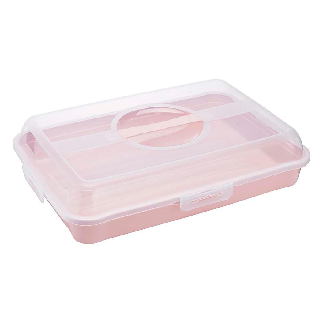 Keeeper Nordic Pink Sandwich, Cake And Muffin Butler, Polypropylene, Rectangular, Enrico, (Pink)
