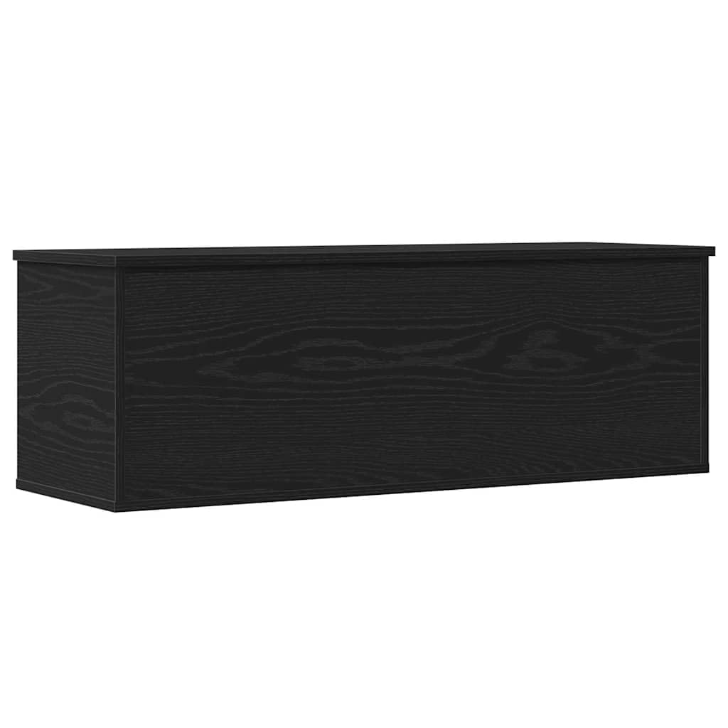 Vidaxl Black Storage Box Oak 102 X 35 X 35 Cm Engineered Wood, Modern Living Room, Rectangular Chest, Durable Storage Solution, Stylish Large Trunk, Multi-Purpose Home Organizer