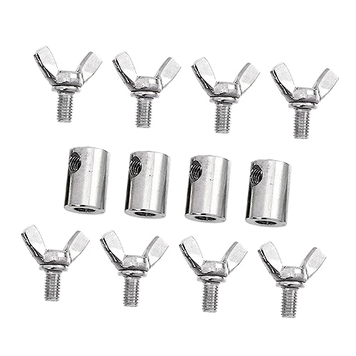 Luxshiny 4pcs Stainless Steel Wire Rope Butterfly Buckle Cable Grip Fastener for 6mm Rope