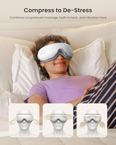 Image of RENPHO Eyeris 1V Eye Massager with Voice Control, FSA Eligible HSA, Heated Smart Eye Mask with Bluetooth Music for Dry Eyes, Birthday Gifts for Women & Men, Graduation Gifts for Students