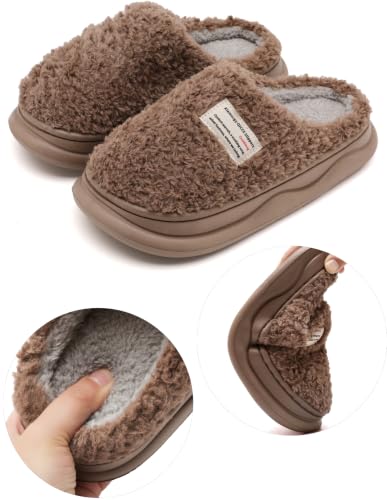 Image of Slippers for Women Men, Memory Foam Slippers for Women, Soft Thick Fuzzy Bedroom House Shoes Indoor Outdoor