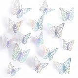 3D Butterfly Wall Decor Stickers Butterfly Decorations Party, 72Pcs 3 Patterns 3 Sizes, Butterfly...