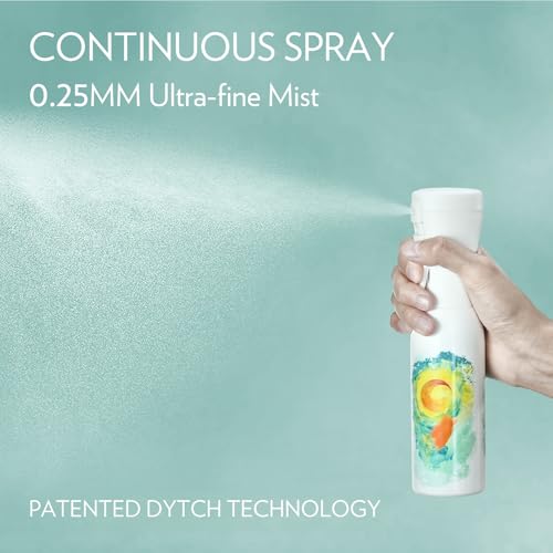 FLAIROSOL InspireArt, Continuous Spray Bottle - Ultra Fine Mist Water Sprayer for Hairstyling, Cleaning, Arts & Crafts, Versatile Spray Bottle, Patented Technology, 6.8 OZ (White Bottle, Green Print)2