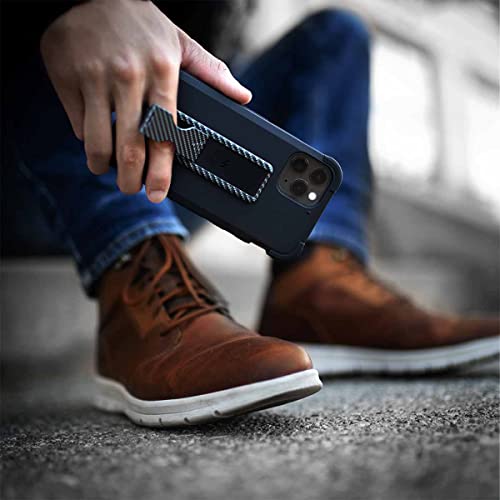 Puregear Updated Version Kikstik Universal Kickstand & Grip, Ultra-Thin, Low Profile, Compatible W/Wireless Charger, Pocket Friendly, Horizontal & Vertical Cell Phone Stand (Carbon Fiber) #TOP3