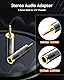 ANDTOBO 2er-Pack 1/4’’ auf 3,5 mm Stereo Reinkupfer Kopfhöreradapter, 3,5 mm (1/8 Zoll) Stopfen Stecker auf 6,35 mm (1/4 Zoll) Klinke weiblich Stereo Adapter für Kopfhörer, Amp Adapter - Schwarz