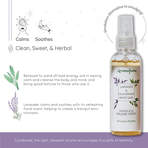 White Sage Smudge Spray Gift Set By Aromafume | 6 X 50Ml | White Sage, Sage & Rose, Sage & Lavender, Sage & Palo Santo, Sage & Frankincense, Sage & Sandalwood | Made With Pure Salvia Apiana #TOP3