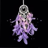 CHMMY LED Traumfänger Handgemachte Dreamcatcher Zimmer Deko Federn Wand Dekoration Traumfänger Mädchen Romantische Dekoration für Wandbehang Wohnkultur Ornamente Handwerk