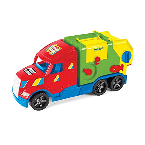 Wader 36330 - Magic Truck Müllwagen mit Förderband, ab 3 Jahren, ca. 59,5 cm, ideal als Geschenk für kreatives Spielen – Bild 2