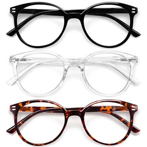 GIBLOGO Reading Glasses for Women/Men - Blue Light Blocking - 2.5 Diopters - Unisex - A3 3 Pack