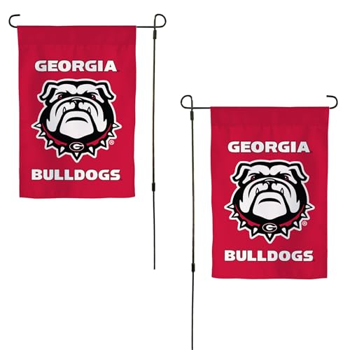 Desert Cactus University of Georgia UG Garden Flag 19 x 12 Inch Georgia Bulldogs Banner for Outdoor Display and Events (Design I)
