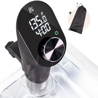Greater Goods Kitchen Sous Vide - A Powerful Precision Cooking Machine at 1100 Watts; Ultra Quiet Immersion Circulator With a Brushless Motor (Onyx Black)