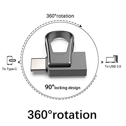 KEXIN Typ C USB-Stick 128GB 2-in-1 OTG USB C Stick Speicherstick USB-C & USB 3.0 USB Flash Drive Wasserdicht Flash… – Bild 5