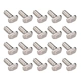 uxcell M8x20mm T-Slot Drop-in Stud Sliding Screw Bolt Carbon Steel 20pcs for 40 Series European Standard Aluminum Profile