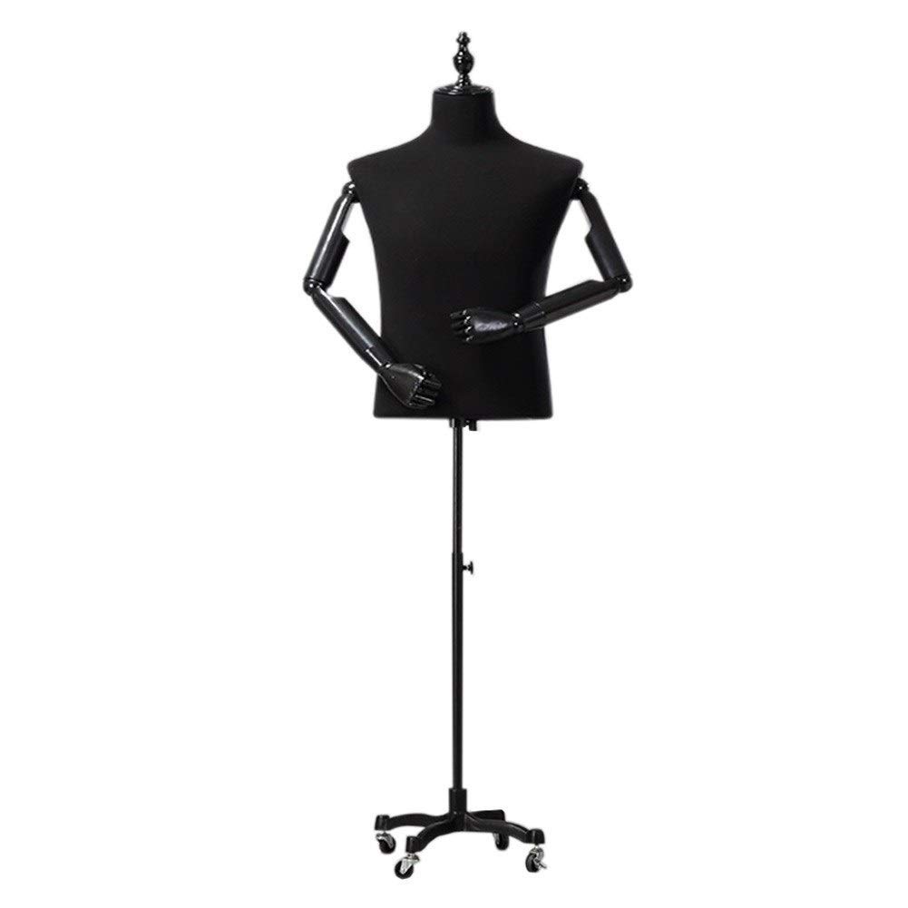 Buy YXX Black Standing Mannequin Body Male with Rolling Wheels