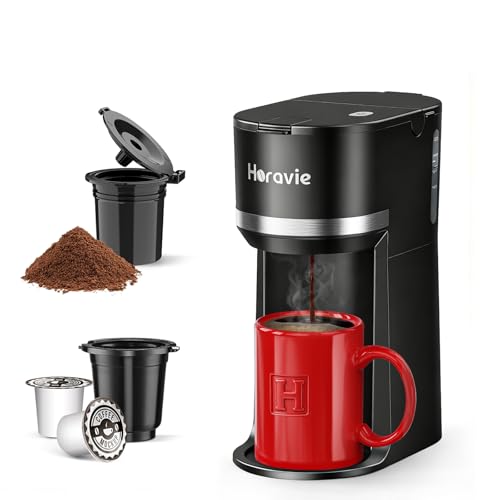 Horavie Mini Single Serve Coffee Maker for K Cup and...