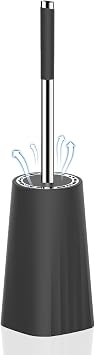 SetSail Toilet Brush, Compact Size Toilet Bowl Brush and Holder Toilet Brushes for Bathroom with Stainless Steel Handle Toilet Cleaner Brush with Durable Scrubbing Bristles, Splash-Proof