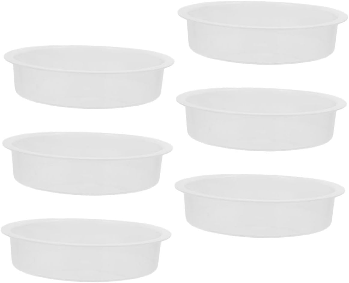 Generic 6pcs Plastic Bird Feeding Bowls Outdoor Water Dish for Garden Lawn Backyard Use Weatherproof Bird Bath Replacement Tray Easy to Clean Hummingbird Feeder Accessories