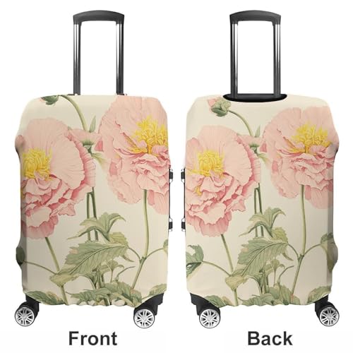 Travel Luggage Cover Elastic Suitcase Protector Anti-Scratch Washable Flower Illustration Luggage Sleeve Tsa Approved Carry on Covers Baggage Cover Fits 18-32 Inch Luggages3