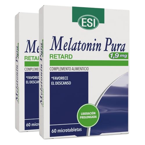 Melatonina Retard 1,9 mg – Liberación Gradual para un Sueño Reparador – Regula el Ritmo Circadiano y Jet Lag – Descanso Óptimo Toda la Noche – 60 Microtabletas Veganas (2)