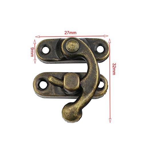 Image of Pack of 20 pcs of Antique Vintage Latch Antique Bronze Color Right Swing arm Buckle Hook Lock hasp