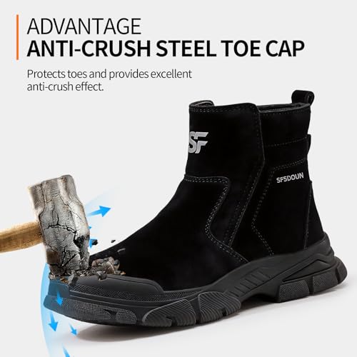 SFSDOUN Fireproof Steel Toe Welding Boots