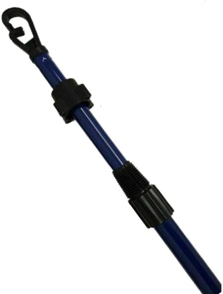 Telescopic Clothes Line Prop 2.4M Heavy Duty Galvanized Metal Pole for Home and Garden Laundry