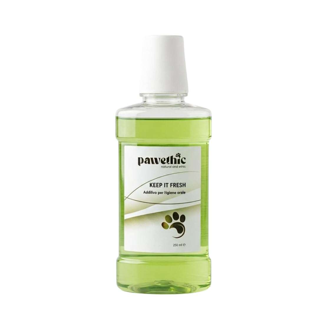 Pawethic Keep it fresh additivo per l'acqua per una corretta igiene orale negli animali- scioglie placca e tartaro - 250ml