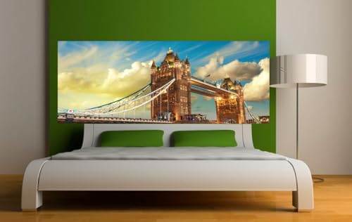 Jm-Déco Stickers tête de lit Londres Angleterre Tête de lit 100x39cm
