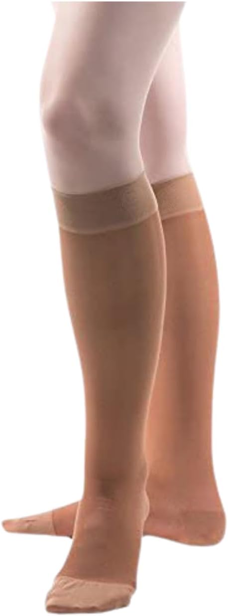 Allegro 20-30 mmHg Essential 18 Sheer Support Closed Toe Compression Sock - Comfortable, Knee High Support Stockings
