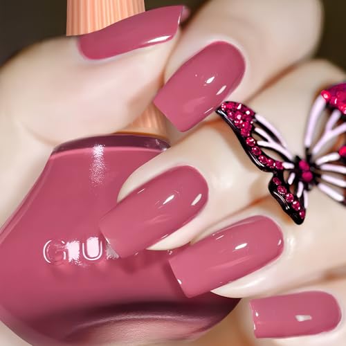 Dusty Rose Pink Nail Polish Quick Dry – Elegant Mauve Pink Finger...