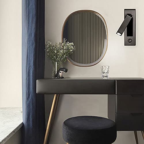 Lampe de lecture murale d'or avec interrupteur encastrable et tête rotative à 350° - 8